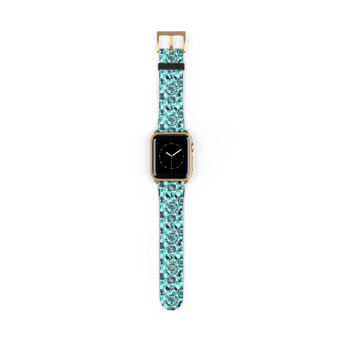 Haunted Mansion Icons Teal Whimsical Watch Band - Apple