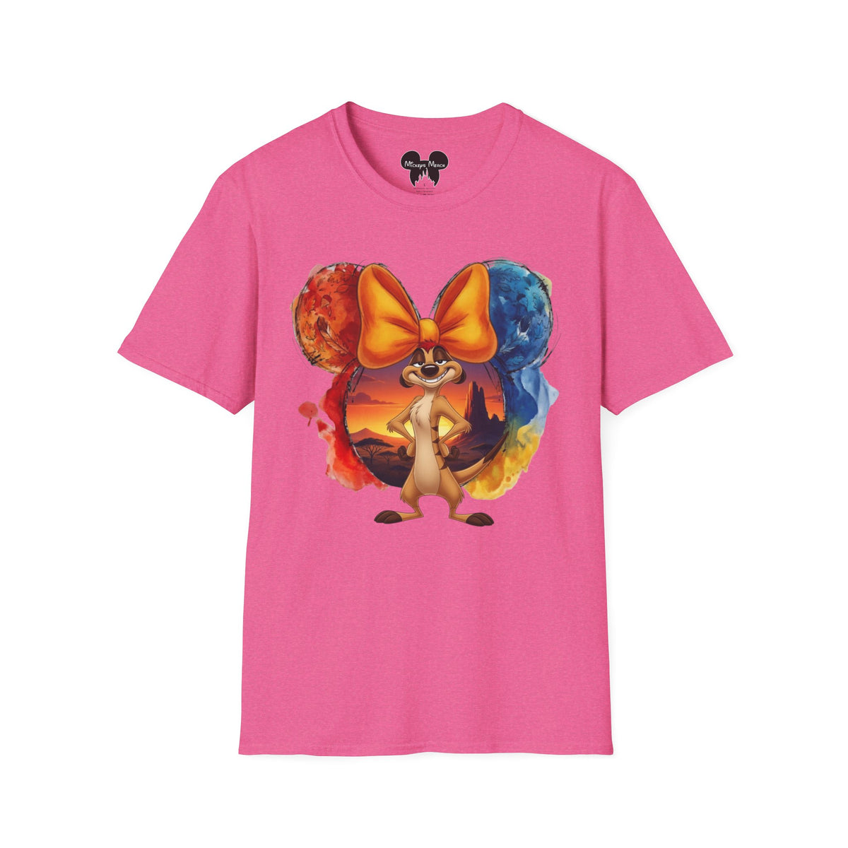 Lion King - Timon's Sunset Orange Vignette Unisex Graphic Tee