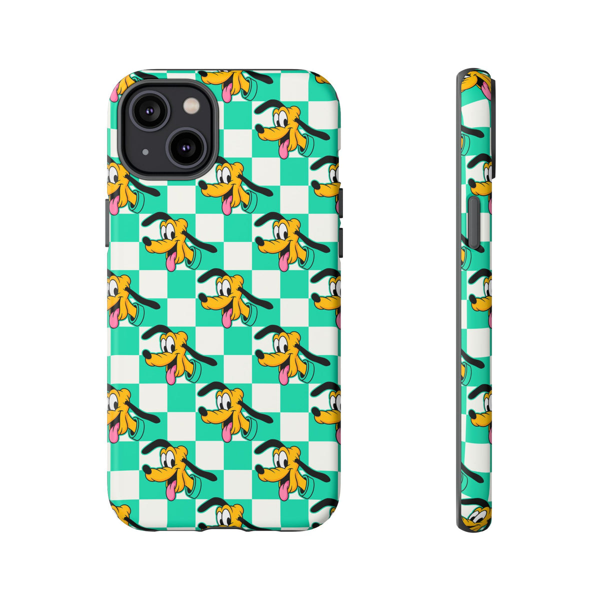 Teal Checkerboard Pluto Resort Ready Cell Phone Tech Case