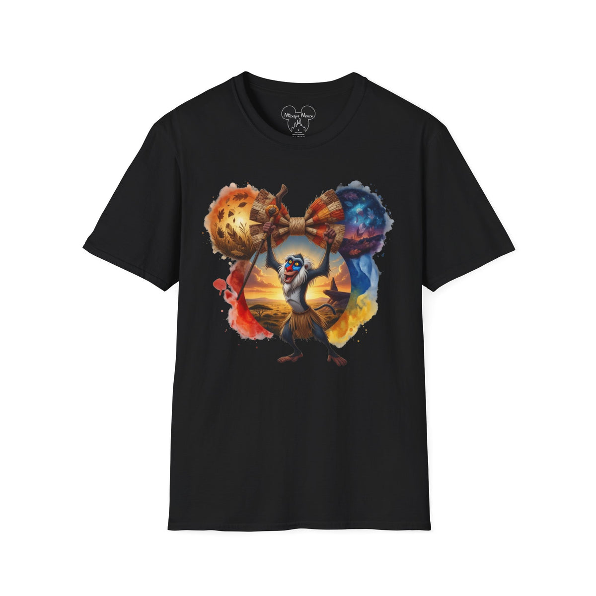 Lion King - Rafiki's Straw Savannah Vignette Unisex Graphic Tee