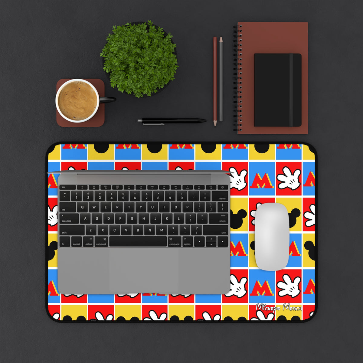 Checkerboard Mickey Hands Stateroom Desk Mat