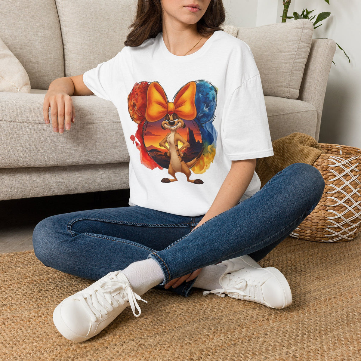 Lion King - Timon's Sunset Orange Vignette Unisex Graphic Tee