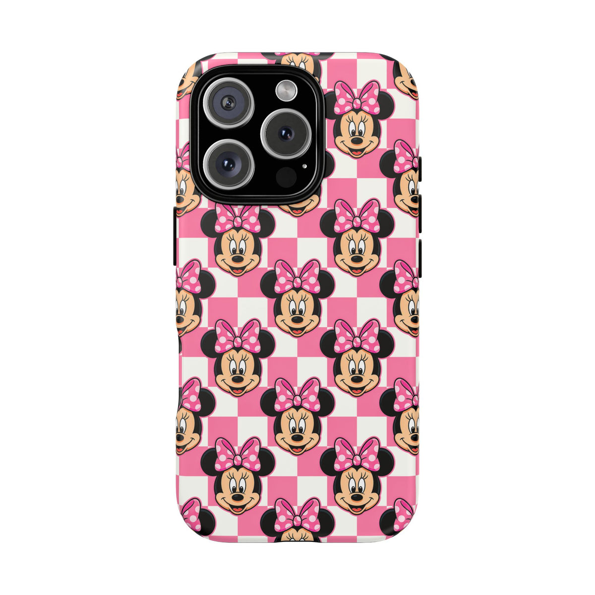 Pink Checkerboard Minnie Resort Ready Cell Phone Tech Case