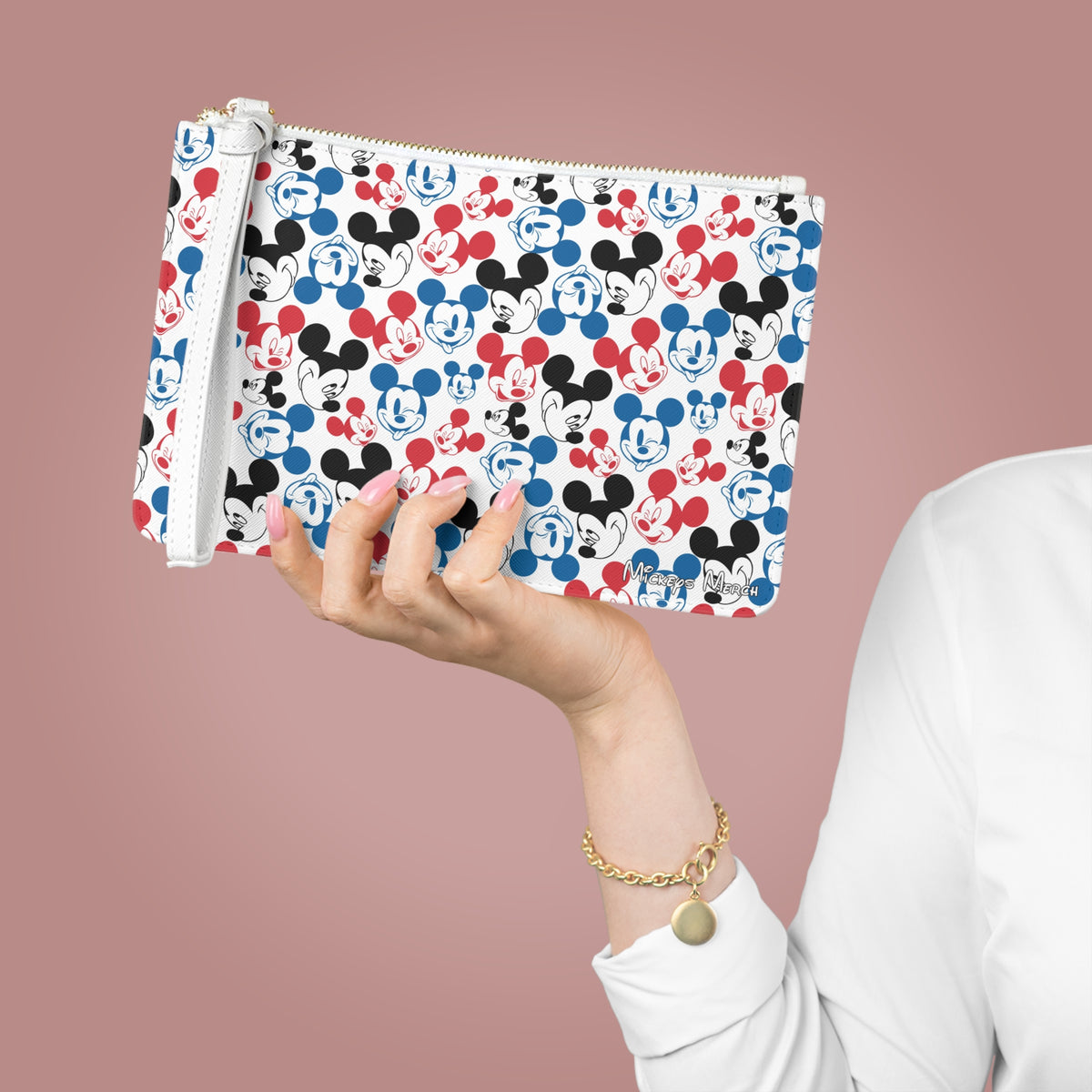 Emoji Mickey Convertible Wristlet Clutch