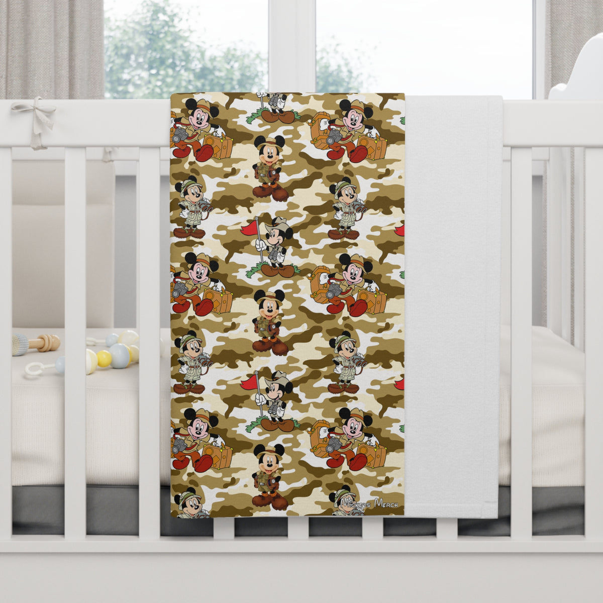 Jungle Camo Mickey Happily Ever After Baby Blanket
