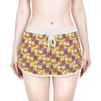 Figment on the Moon Yellow Relaxed Dolphin Shorts
