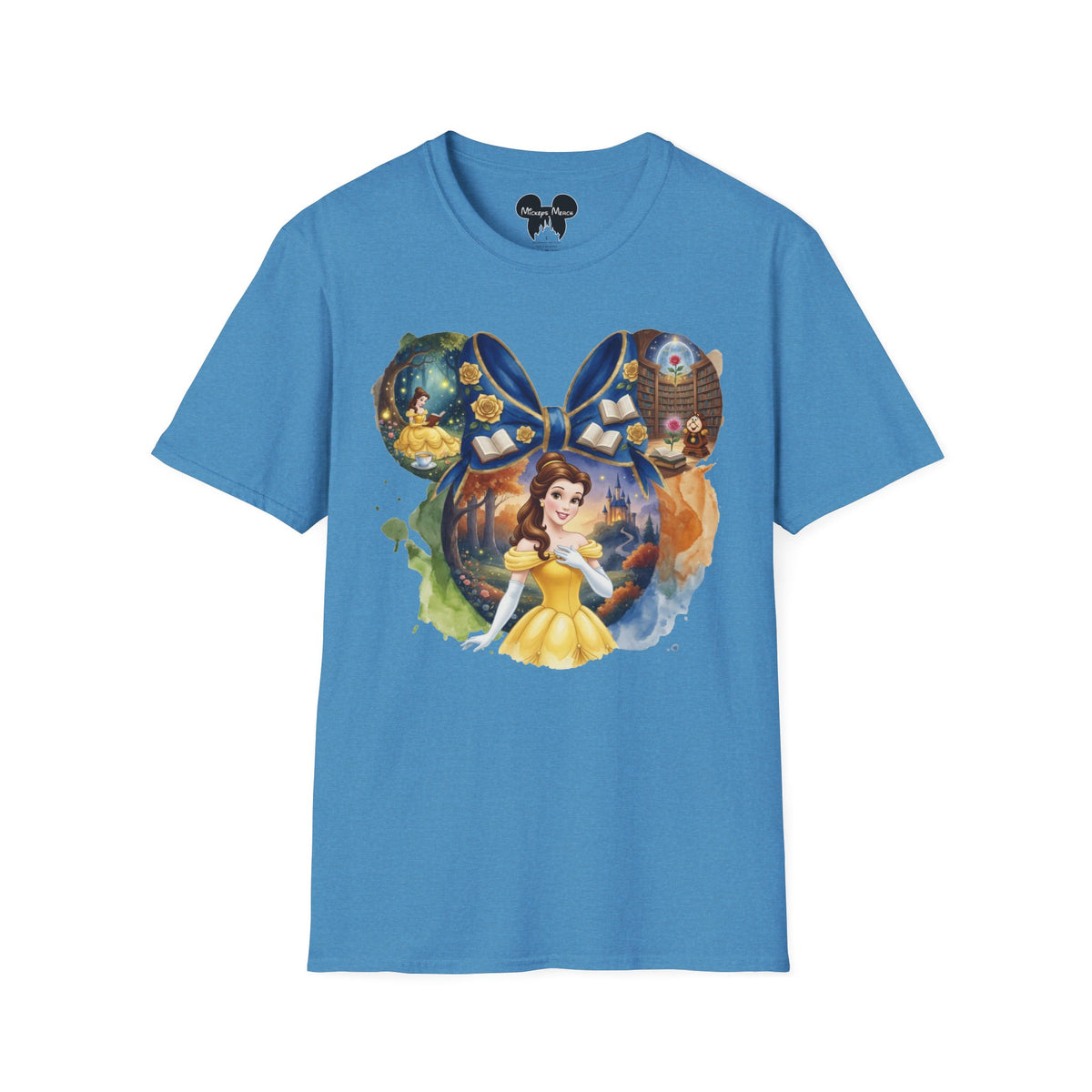 Disney Princess - Belle's Enchanted Rose Library Vignette Unisex Graphic Tee