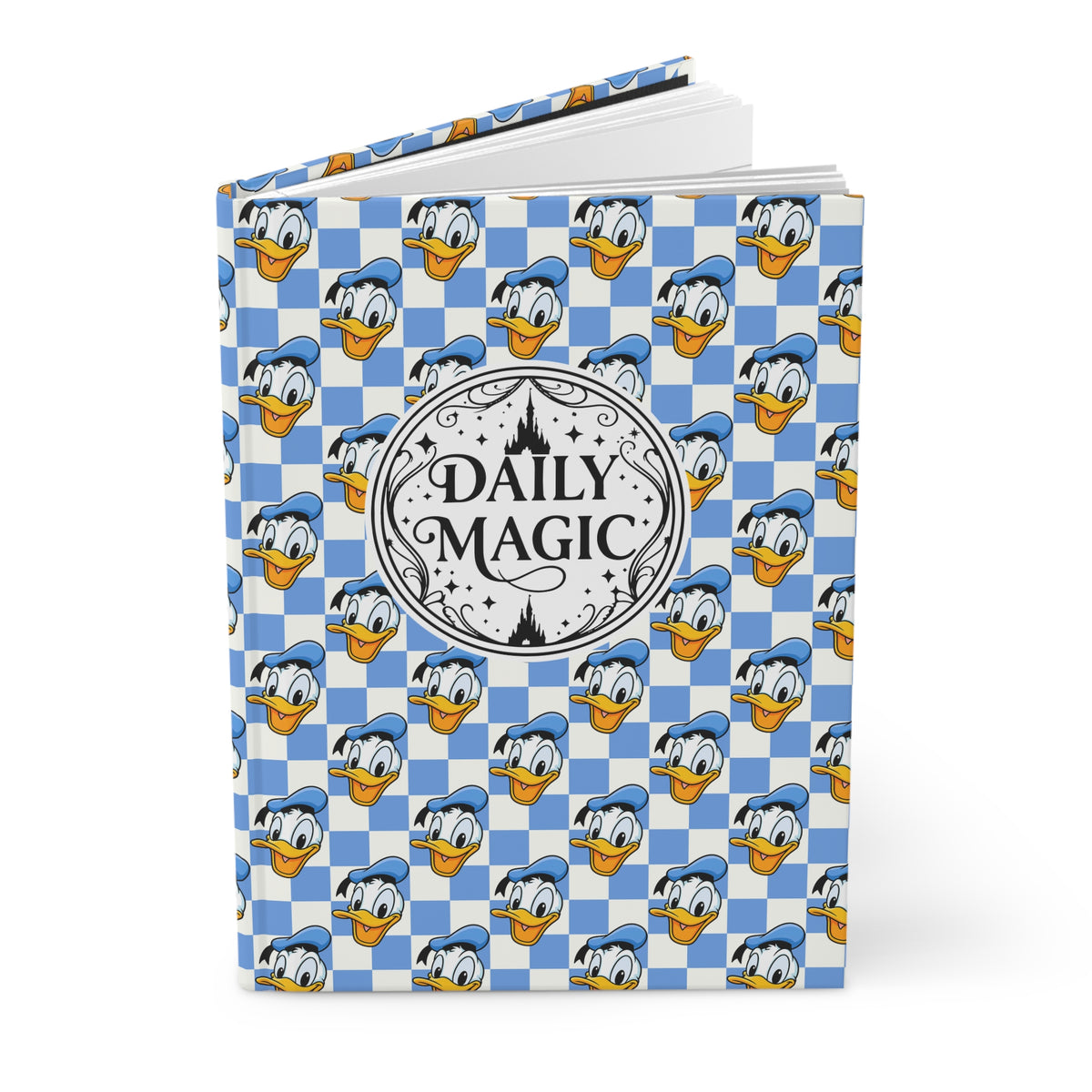 Blue Checkerboard Donald Daily Magic Matte Hardcover Journal