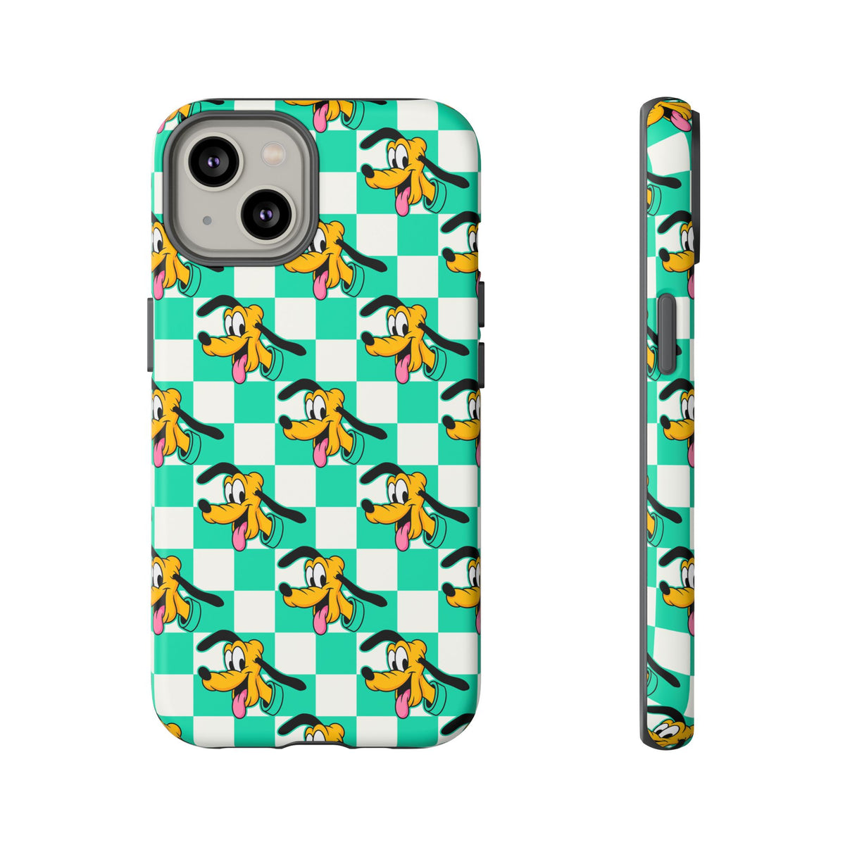 Teal Checkerboard Pluto Resort Ready Cell Phone Tech Case