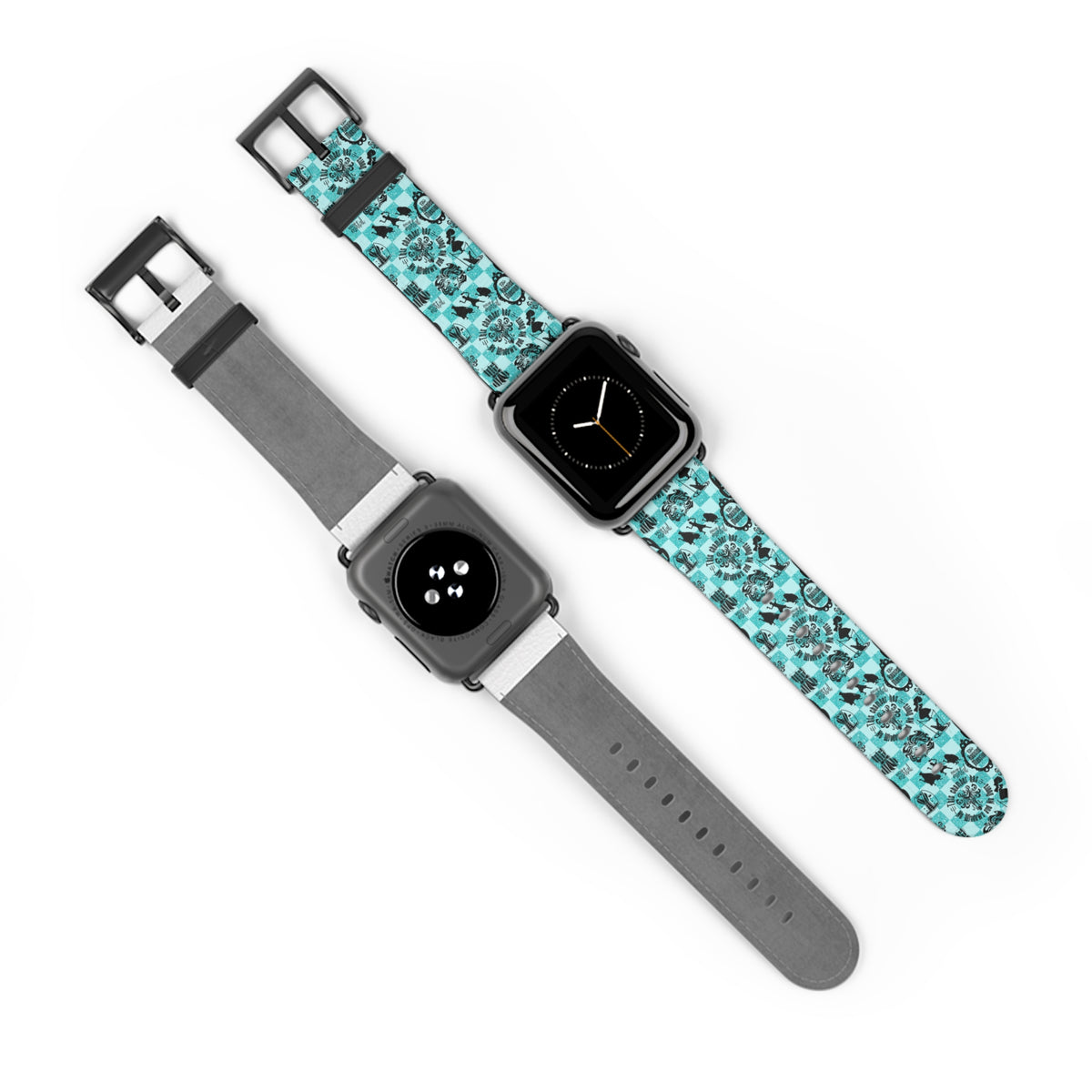 Haunted Mansion Icons Teal Whimsical Watch Band - Apple