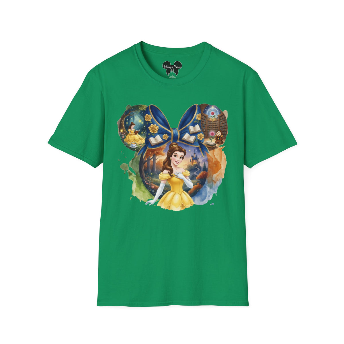 Disney Princess - Belle's Enchanted Rose Library Vignette Unisex Graphic Tee