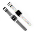 Character Autographs on White Whimsical Watch Band - Apple