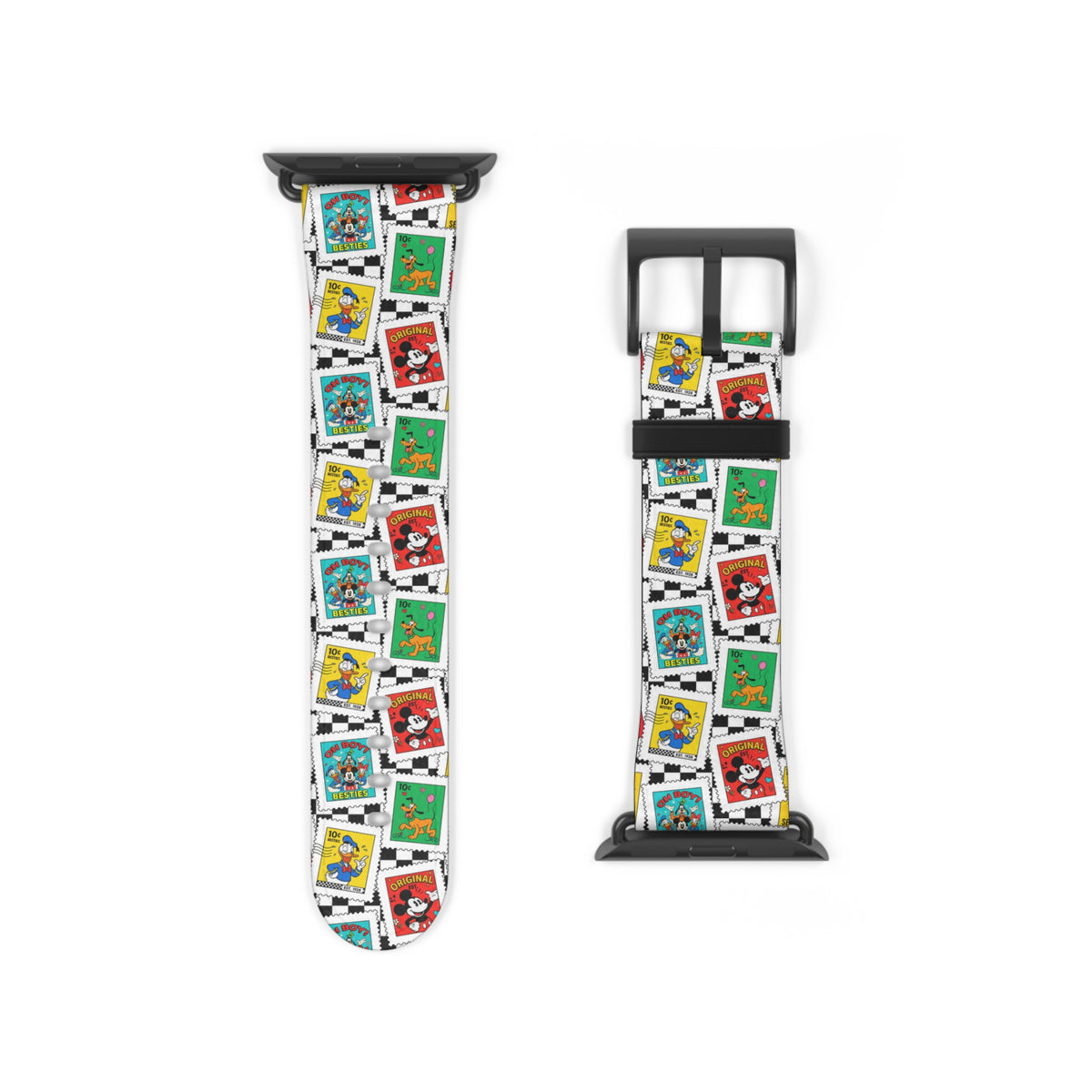 Mickey Stamps Whimsical Watch Band - Apple