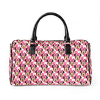 Pink Checkerboard Minnie PU Leather Travel Bag