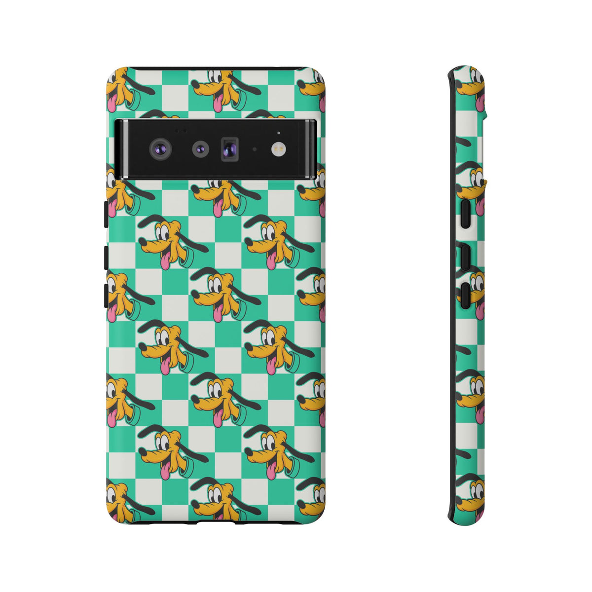 Teal Checkerboard Pluto Resort Ready Cell Phone Tech Case