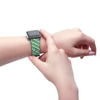 Teal Checkerboard Pluto Whimsical Watch Band - Apple