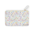 Character Autographs on White Mini Clutch