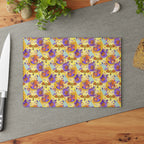 Figment on the Moon Yellow Glass Cutting Board