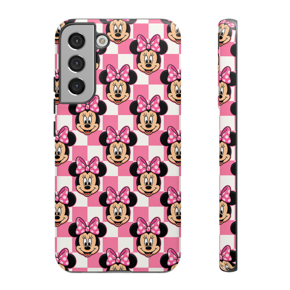 Pink Checkerboard Minnie Resort Ready Cell Phone Tech Case