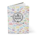 Character Autographs on White Daily Magic Matte Hardcover Journal