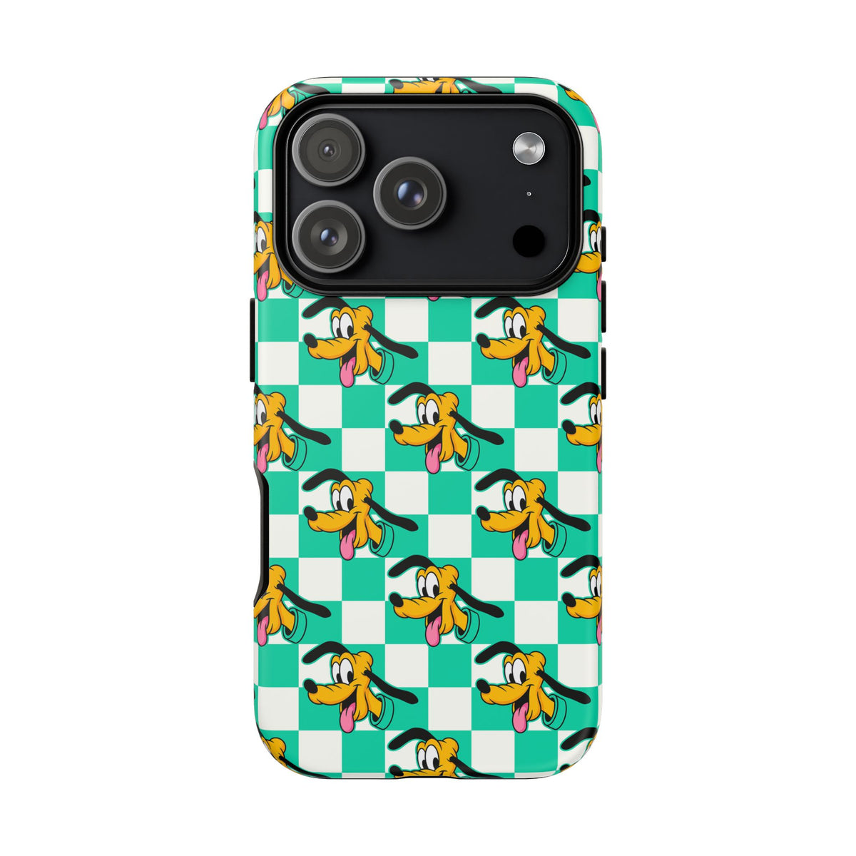 Teal Checkerboard Pluto Resort Ready Cell Phone Tech Case