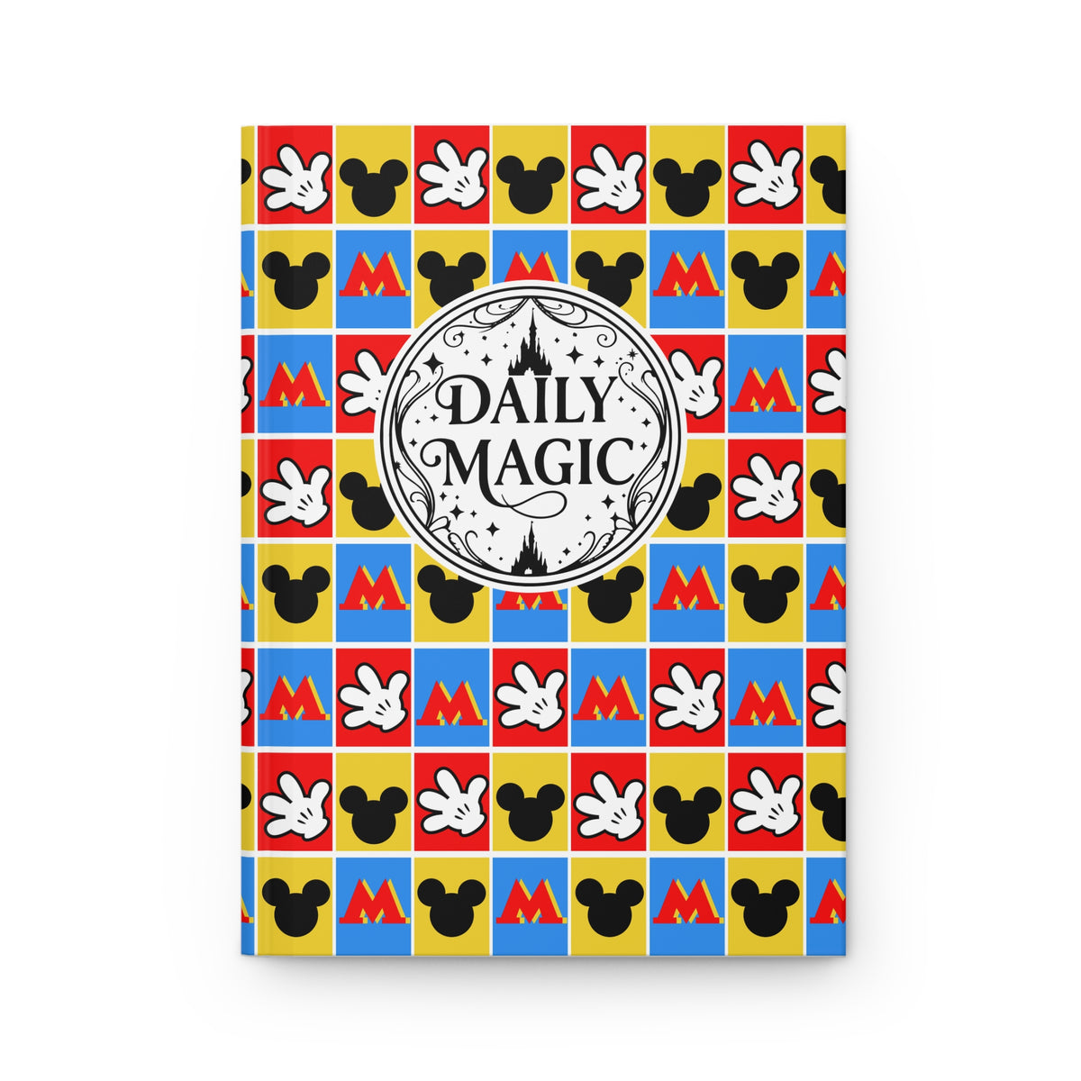 Checkerboard Mickey Hands Daily Magic Matte Hardcover Journal