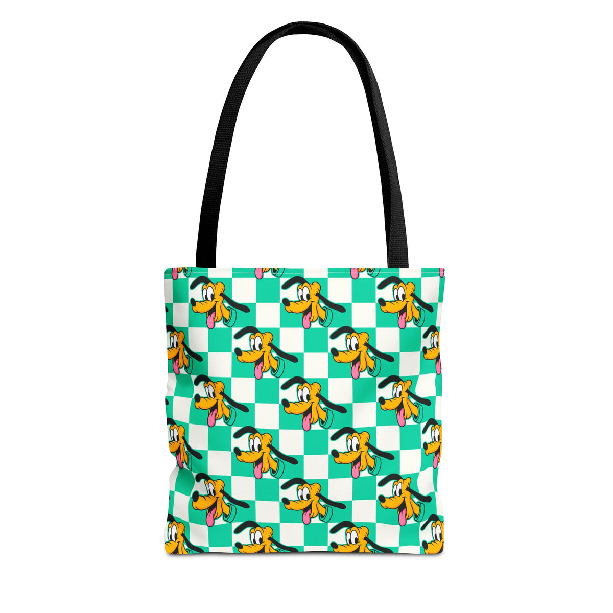 Teal Checkerboard Pluto Tote Bag