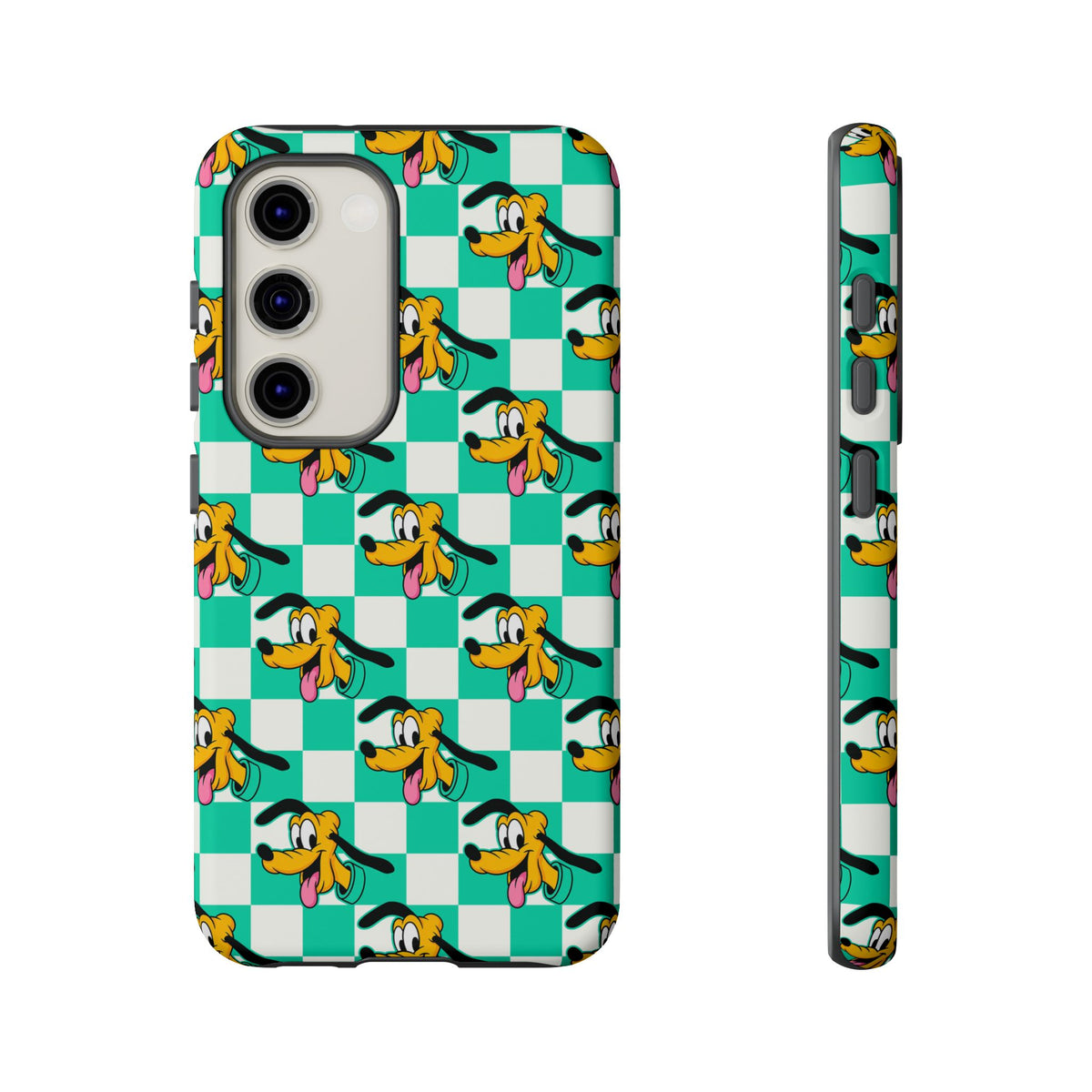 Teal Checkerboard Pluto Resort Ready Cell Phone Tech Case