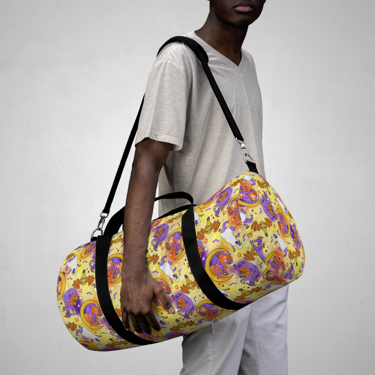 Figment on the Moon Yellow Travel Duffel Bag