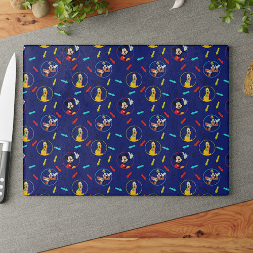 Character Arrows Glass Cutting Board