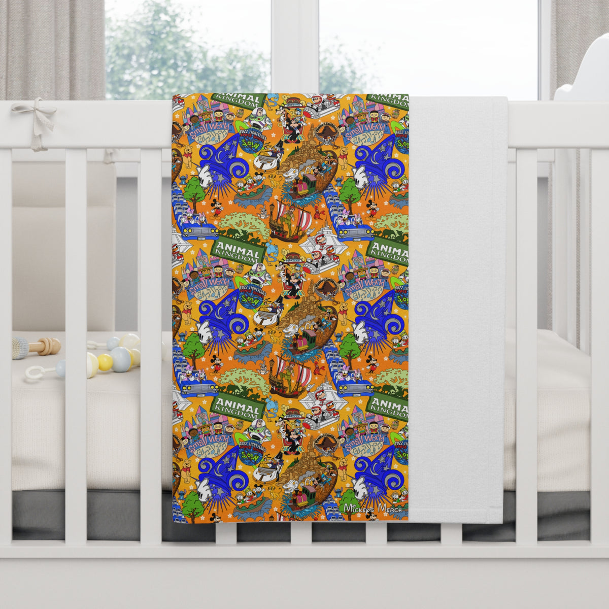 Four Parks Ride Collage Happily Ever After Baby Blanket