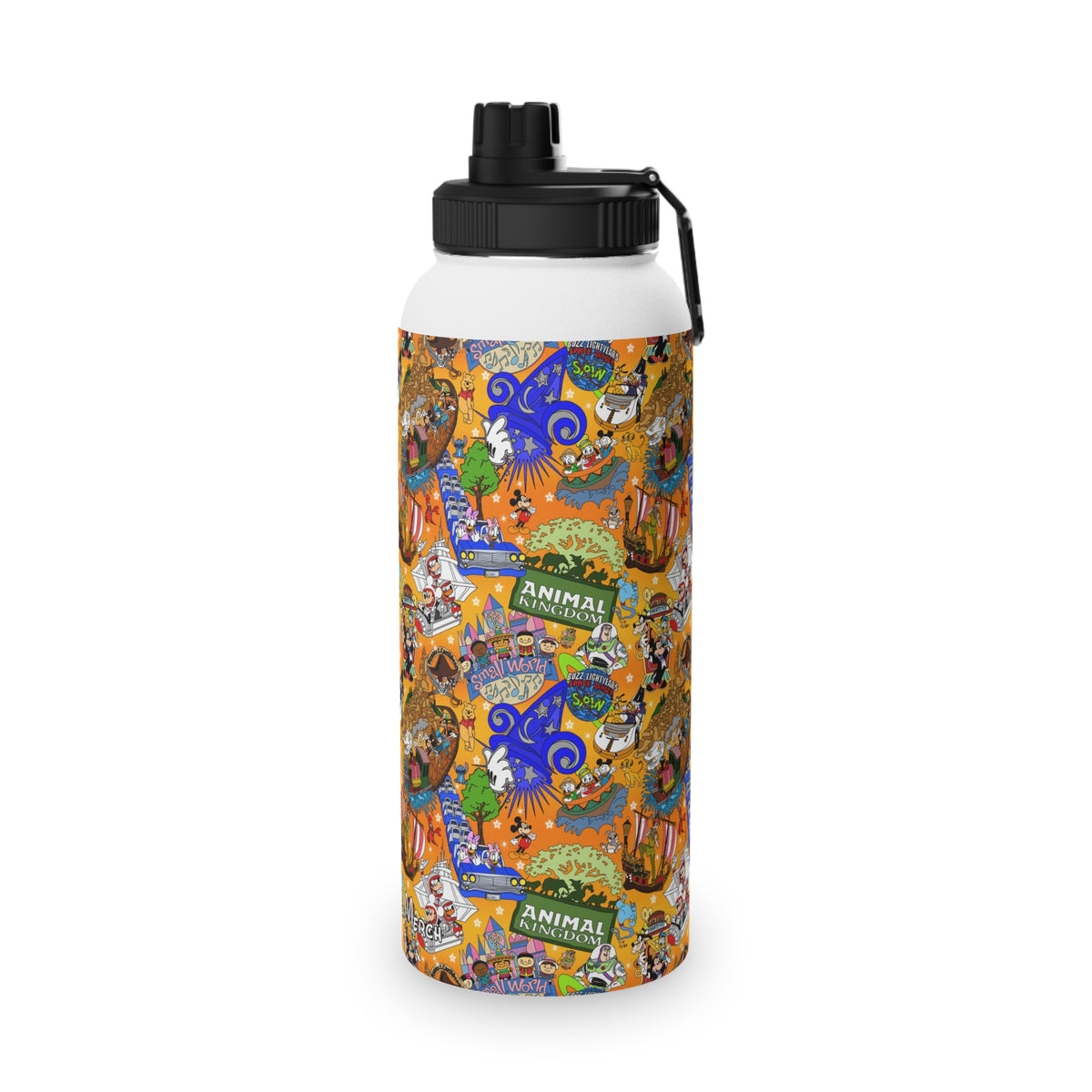 Four Parks Ride Collage Stainless Steel Water Bottle