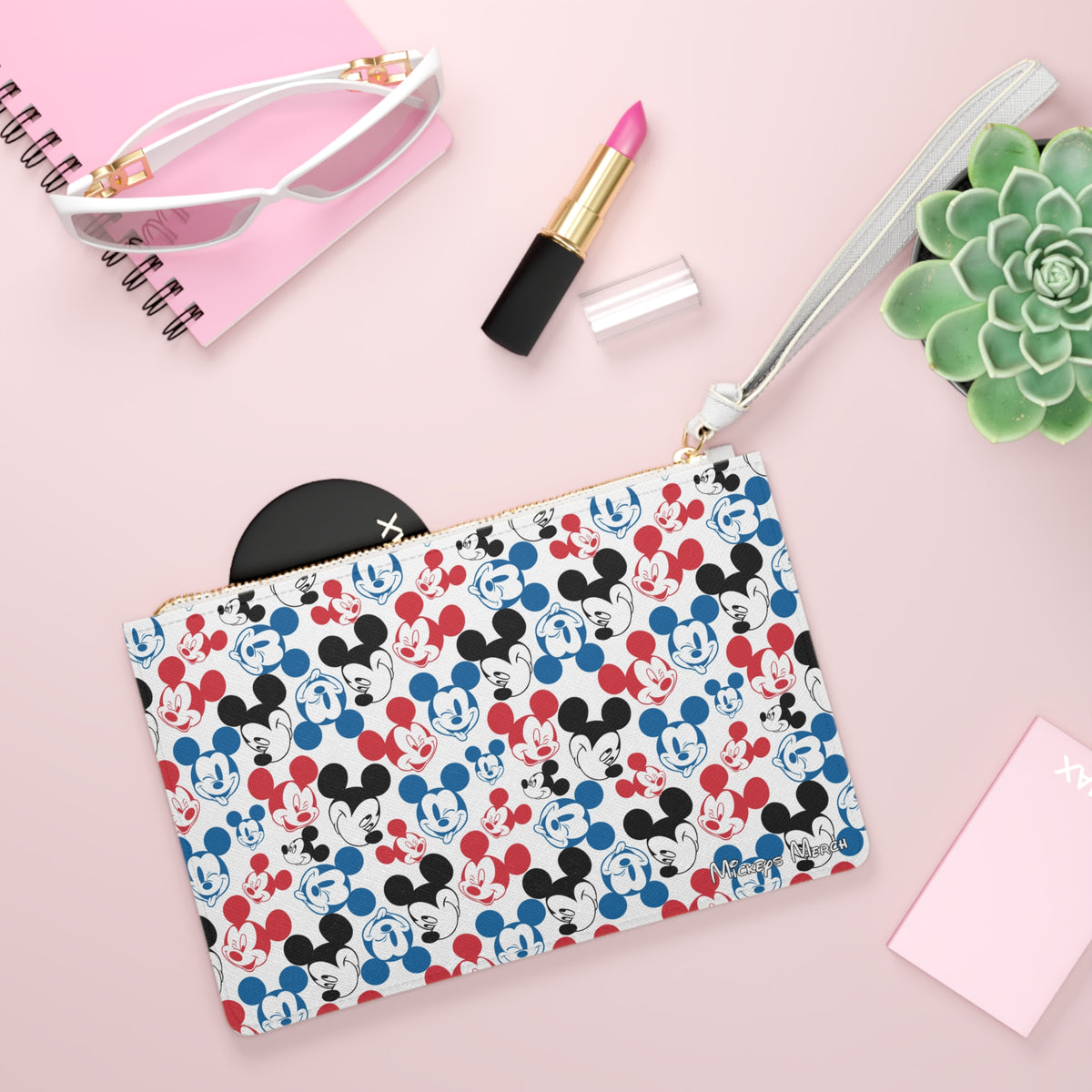 Emoji Mickey Convertible Wristlet Clutch