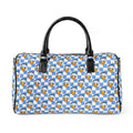 Blue Checkerboard Donald PU Leather Travel Bag