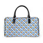Blue Checkerboard Donald PU Leather Travel Bag