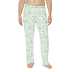 Character Autographs on Green Men's Pajama Pants
