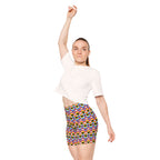 Checkerboard Mickey Hands Bike Shorts