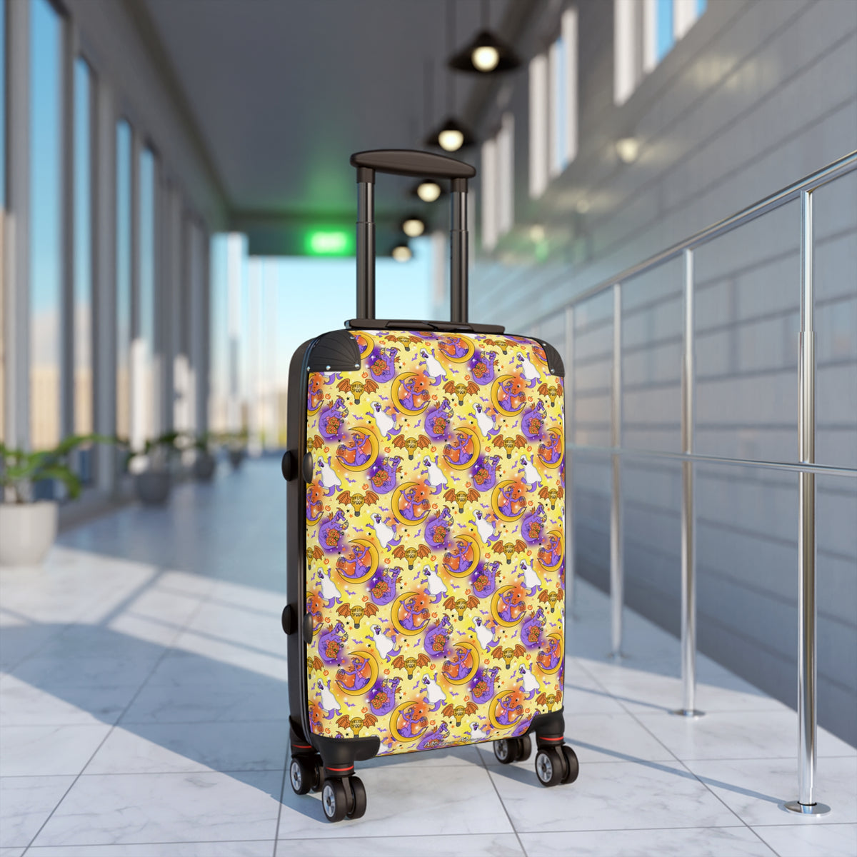 Figment on the Moon Yellow Polycarbonate Suitcase