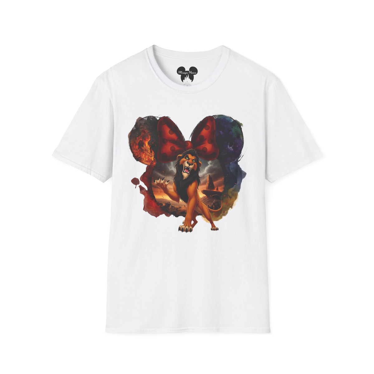 Lion King - Scar's Fiery Polka Dot Vignette Unisex Graphic Tee