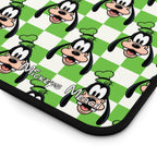 Green Checkerboard Goofy Stateroom Desk Mat