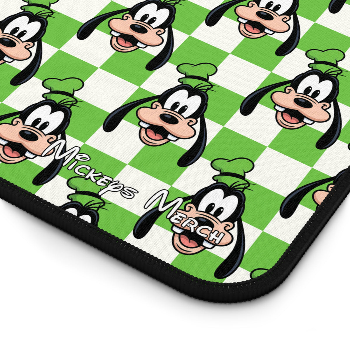 Green Checkerboard Goofy Stateroom Desk Mat