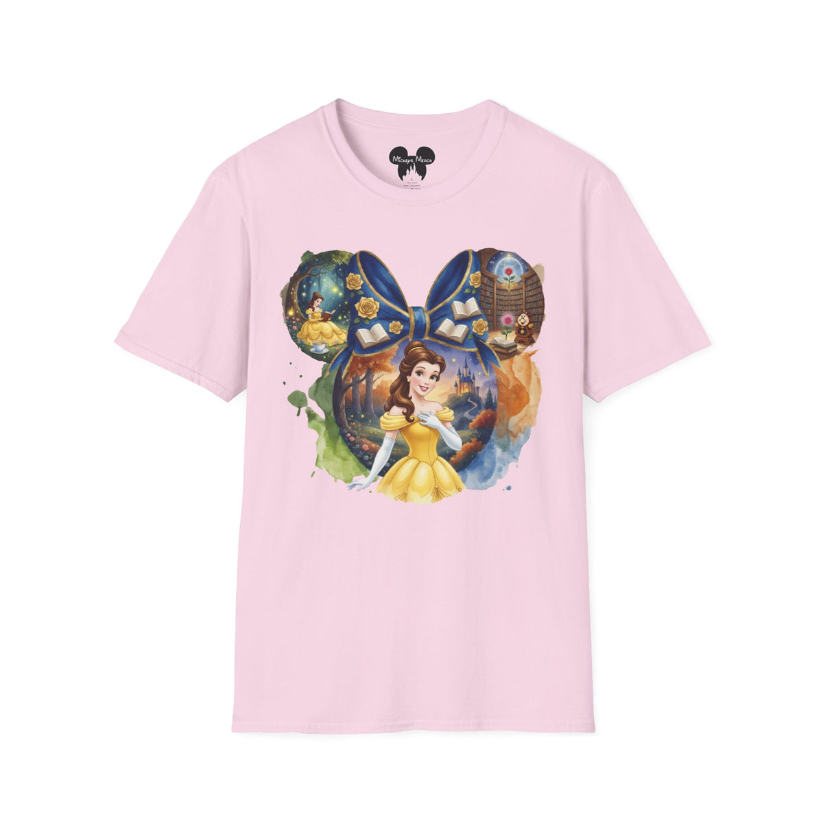 Disney Princess - Belle's Enchanted Rose Library Vignette Unisex Graphic Tee