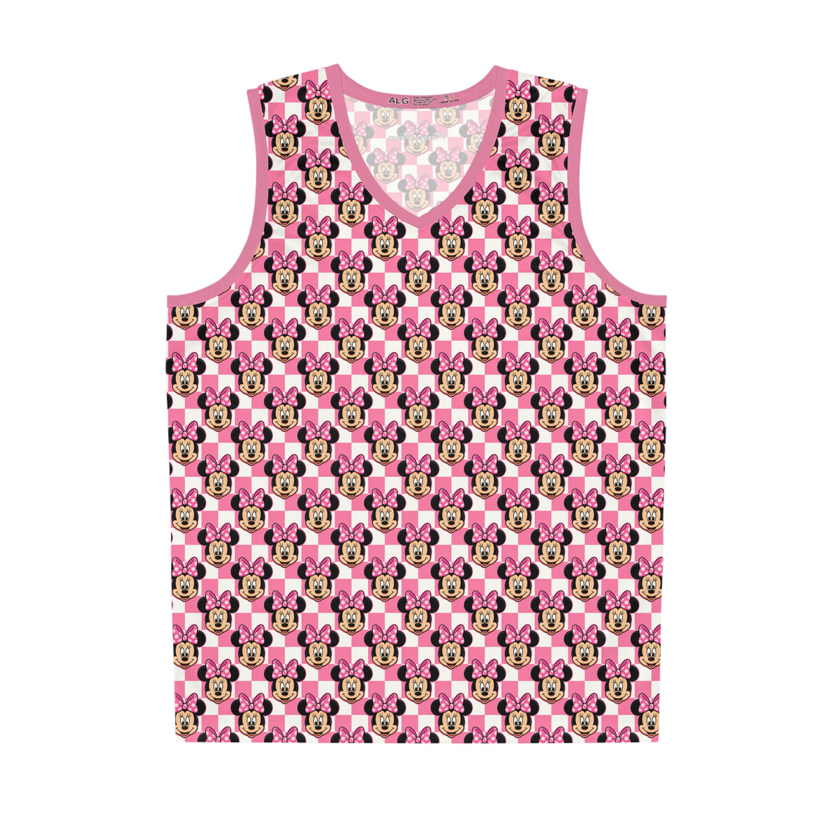 Pink Checkerboard Minnie Park Performance Tank Top