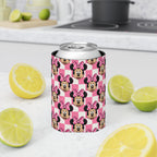 Pink Checkerboard Minnie Can Cooler Drink Koozie
