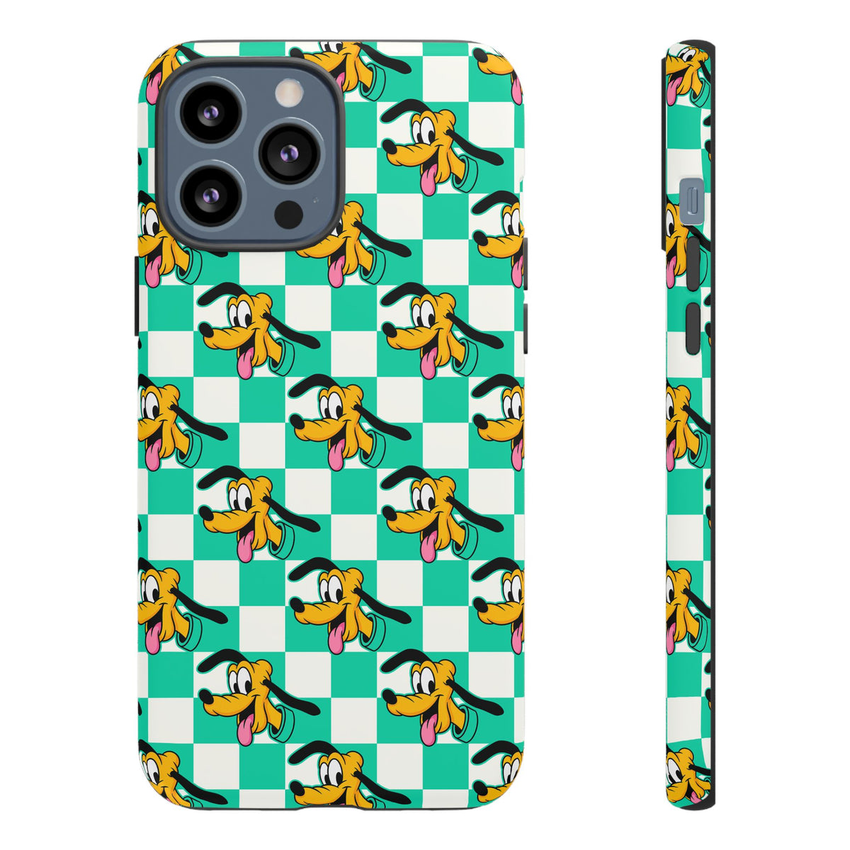 Teal Checkerboard Pluto Resort Ready Cell Phone Tech Case