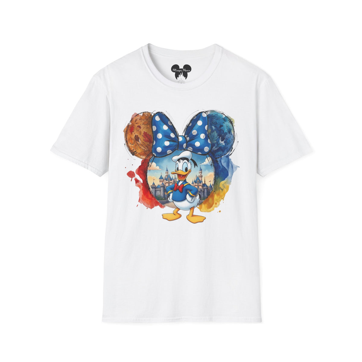 Sensational Six - Donald's Royal Blue Bow Castle Vignette Unisex Graphic Tee