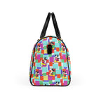 Colorblock Mickey PU Leather Travel Bag