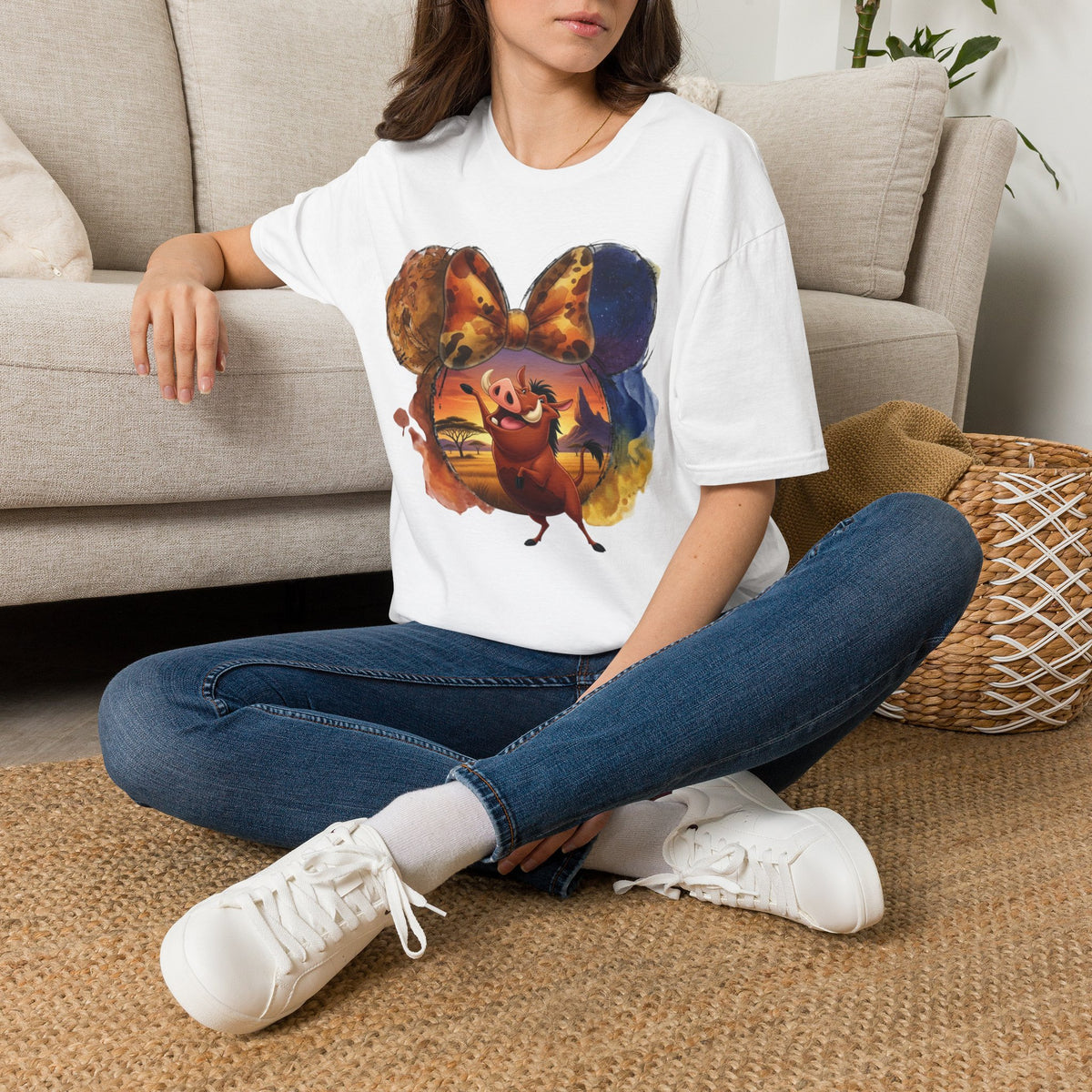 Lion King - Pumbaa's Savannah Spotted Vignette Unisex Graphic Tee