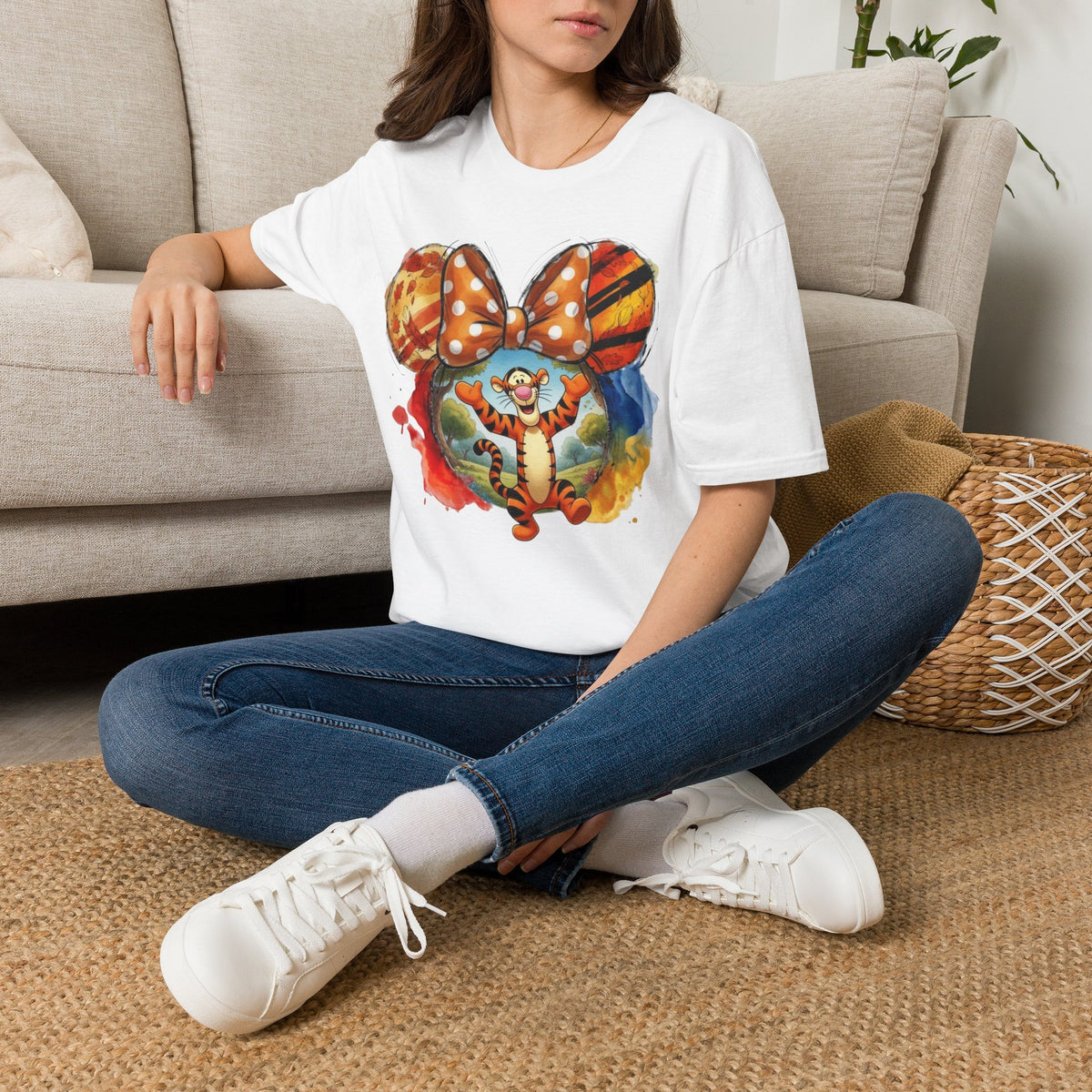 Winnie the Pooh - Tigger's Bouncy Autumn Vignette Unisex Graphic Tee