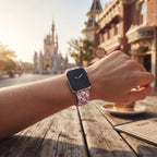 Pink Checkerboard Minnie Whimsical Watch Band - Apple